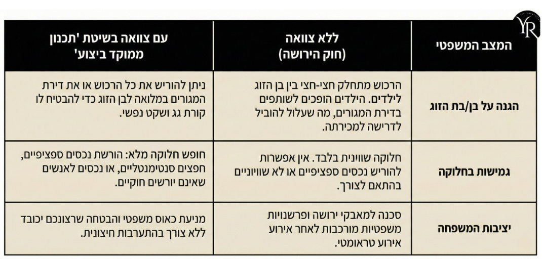 צוואה מול חוק הירושה - ההבדל בין שליטה לכאוס
